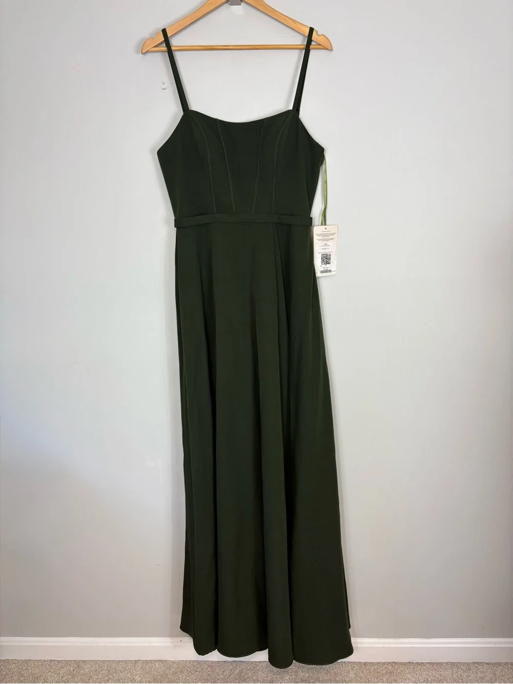 Revelry‎ Nova Crepe Dress Sz 10 Deep Olive Bridesmaid Dress
